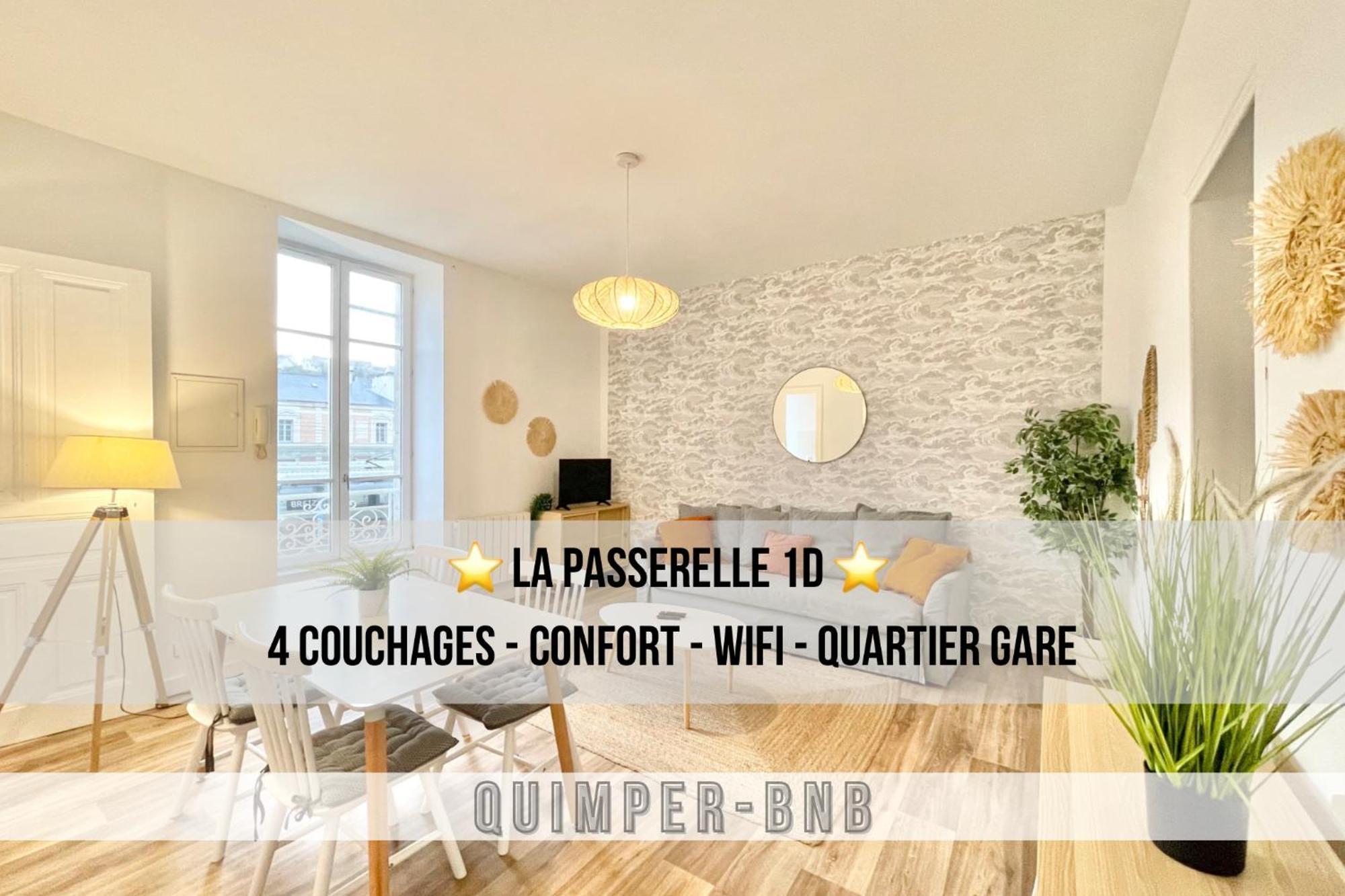 La Passerelle 1D - Quartier Gare - Wifi Quimper Exterior foto